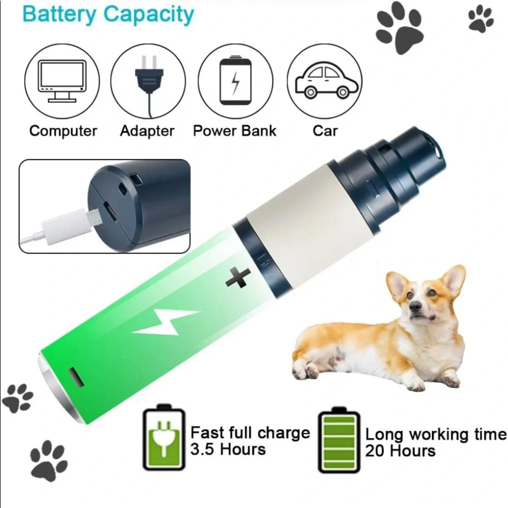 Nail Grinder for Dogs Cats, 2 Speeds-New